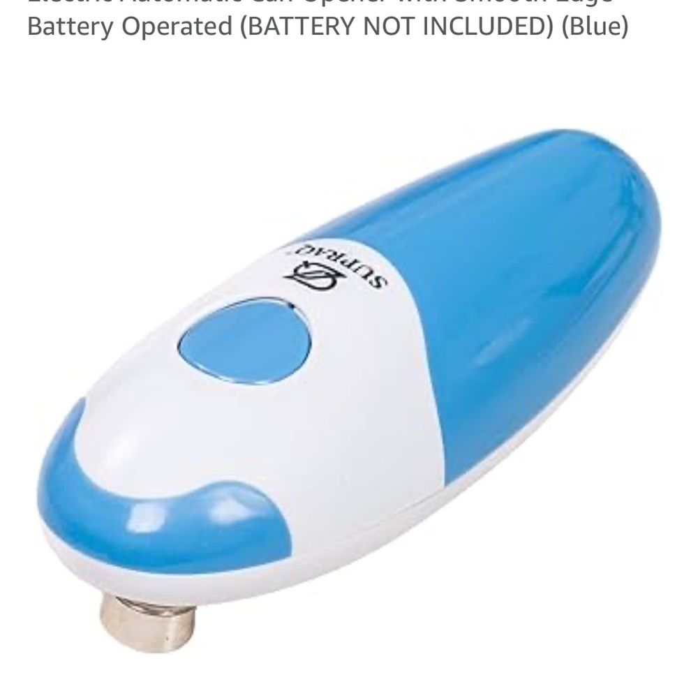 Blue electric can opener battery operated (batteries not included) AA - Picture 3 of 8